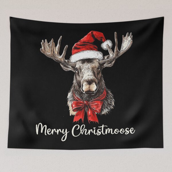 Item preview, Merry Christmoose Holiday Moose Merry Christmas  designed and sold by WayTBeenkenArt.