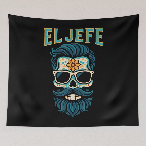 Item preview, Barba Sugar Skull El Jefe Para Hombres Dia De Los Muertos designed and sold by FernLela.