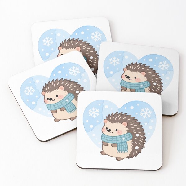 Item preview, Hedgehog in Scarf – Cozy Winter Hedgehog  designed and sold by MissKoalaJY.