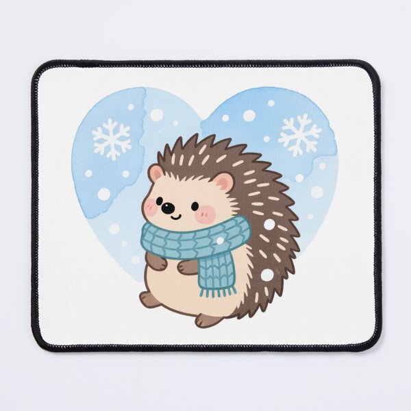 Item preview, Hedgehog in Scarf – Cozy Winter Hedgehog designed and sold by MissKoalaJY.