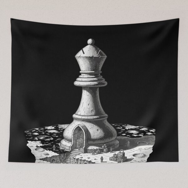 Item preview, space chess - chess pieces - Bishop on the moon! designed and sold by Prtina.