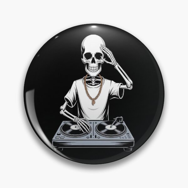 Item preview, Esqueleto DJ, Disc Jockey de Calavera Perezosa de Halloween designed and sold by SignaturalGen.
