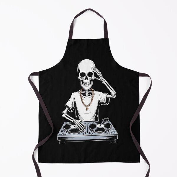 Item preview, Skeleton DJ Lazy Halloween Skull Disc Jockey designed and sold by SignaturalGen.