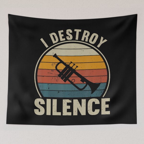 Item preview, Trumpet Player I Destroy Silence Recto Trumpet Lovers designed and sold by AdellBridgett.