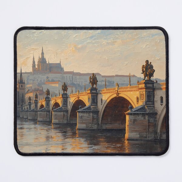Item preview, Prague Golden Sunrise Over Charles Bridge designed and sold by RkskArt.