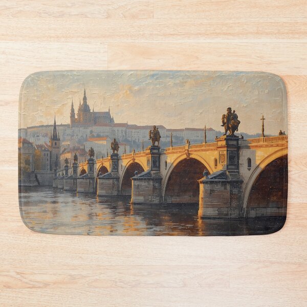 Item preview, Prague Golden Sunrise Over Charles Bridge designed and sold by RkskArt.