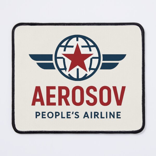 Item preview, AEROSOV People’s Airline – Vintage Cold War Aviation Logo designed and sold by DiamondSkyShirt.