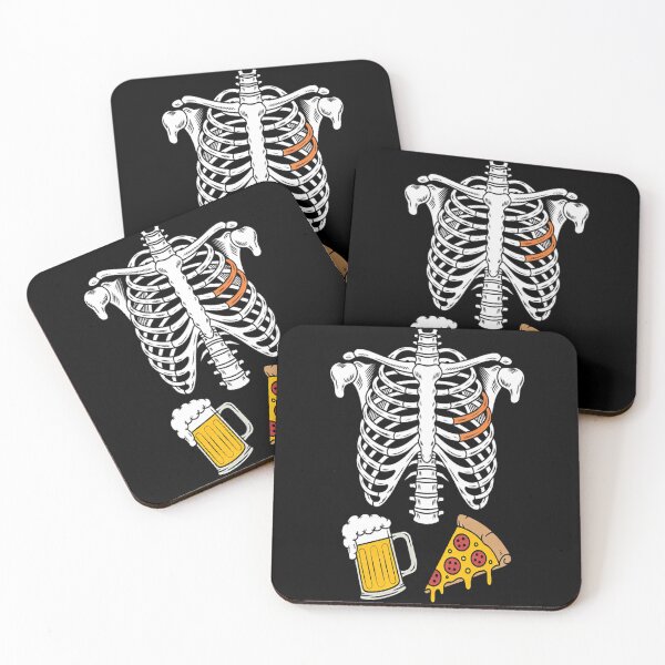 Item preview, Skeleton Halloween Beer Pizza Pregnancy X Ray designed and sold by SignaturalGen.