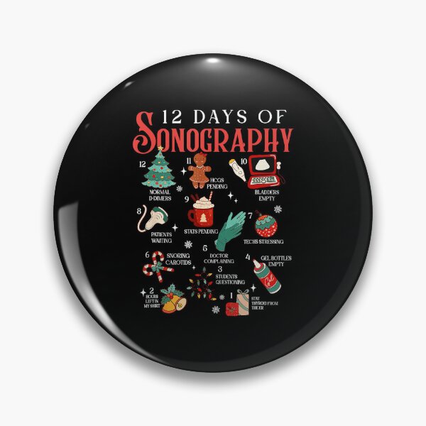 Item preview, Retro Funny 12 Days Of Sonography Ultrasound Tech Christmas  designed and sold by JEFDodsonArt.