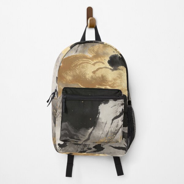 Item preview, Majestic Ink Mountains with Swirling Golden Mist designed and sold by zzz888.