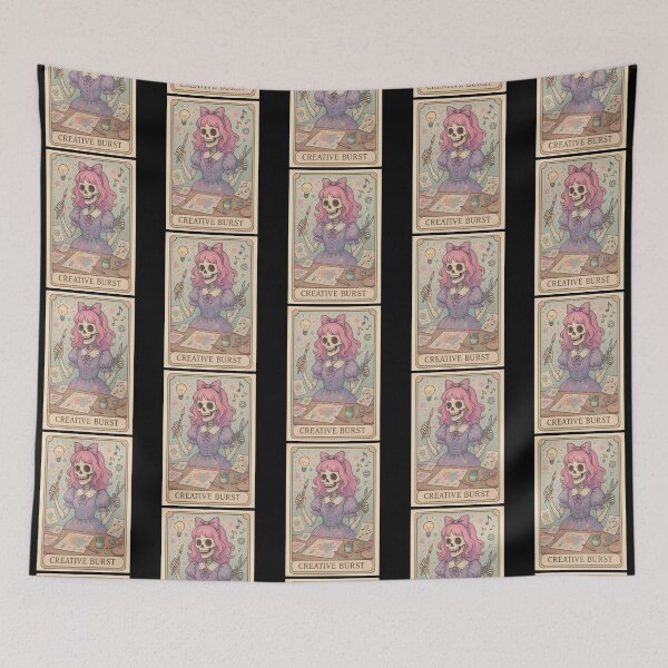 Item preview, Creative Burst Skeleton Artist Retro Pastel Illustration designed and sold by JoysByTanja.