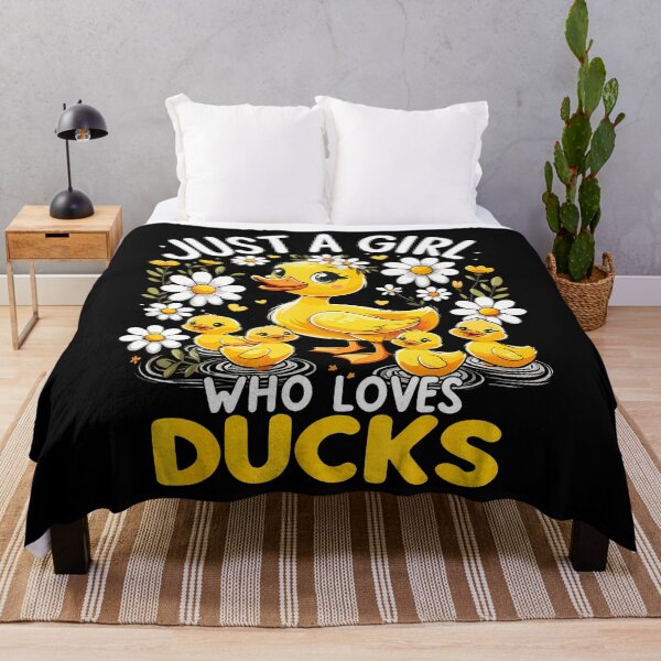 Aperçu de l'œuvre Une adorable amoureuse des canards Une fille qui adore les canards créée et vendue par StephanieSophie.