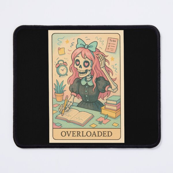 Item preview, Overloaded Skeleton Student Retro Cartoon Illustration designed and sold by JoysByTanja.