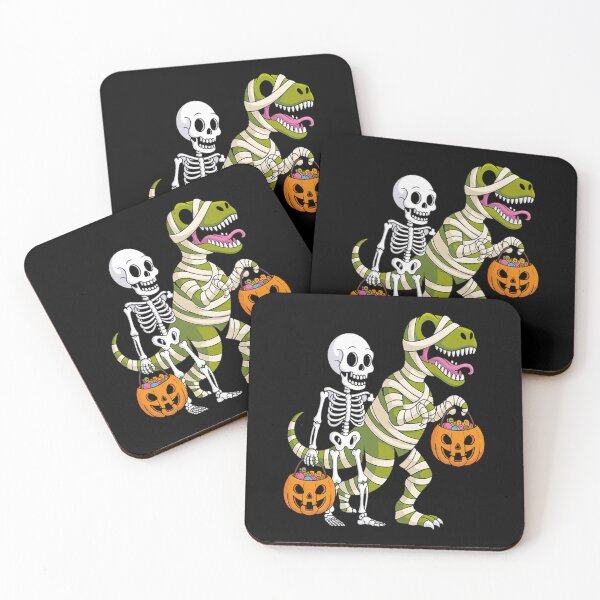 Item preview, Skeleton Riding Mummy Dinosaur rex Halloween Pumpkin designed and sold by SignaturalGen.