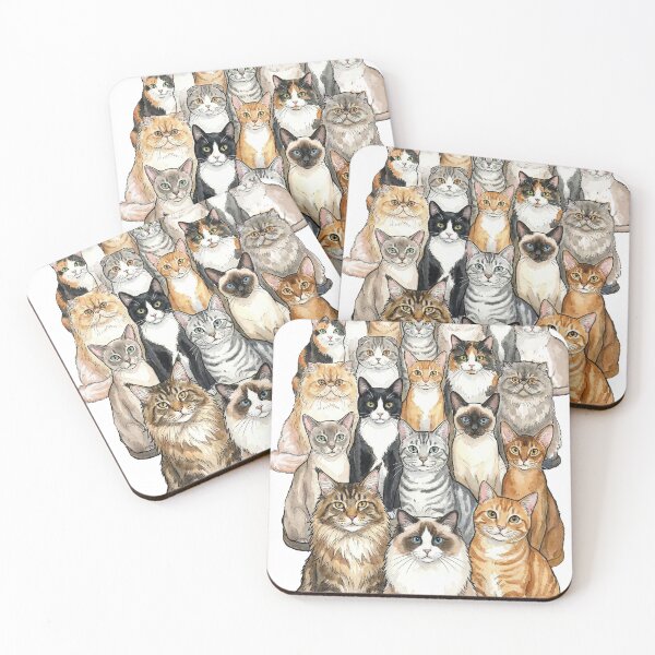 Item preview, A Crowd Of Cute Cats designed and sold by Lion and Lamb Design.