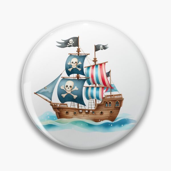 Item preview, Cute Pirate Kid in Boat Clipart – Kawaii Little Sailor Illustration for Kids & Crafts designed and sold by LunaPixelStudio.