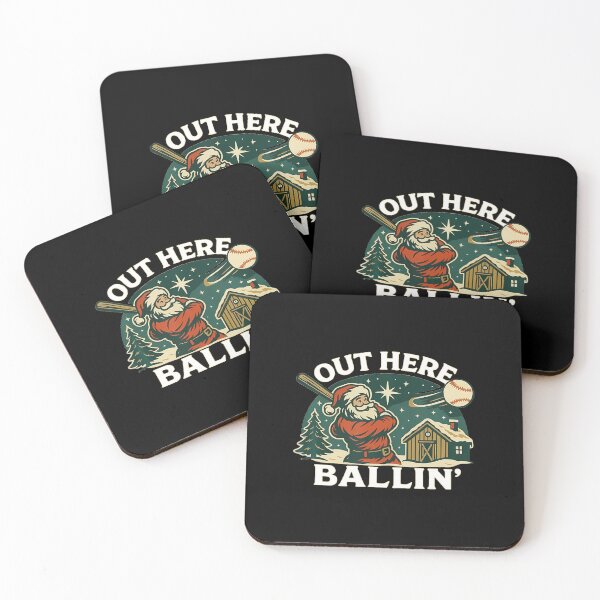 Item preview, Baseball Out Here Ballin Santa designed and sold by AdellBridgett.