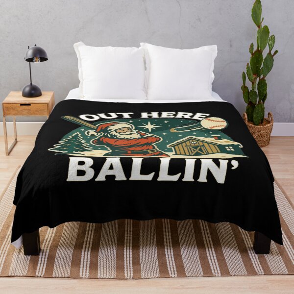 Item preview, Baseball Out Here Ballin Santa designed and sold by AdellBridgett.