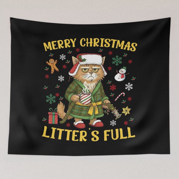 Item preview,  Litters Full Christmas Cat Litter'S Full Christmas designed and sold by isobeeffertz.