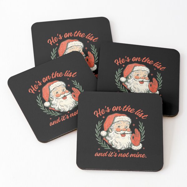 Item preview, Retro Hes On The List And Its Not Mine Christmas Santa  designed and sold by JEFDodsonArt.