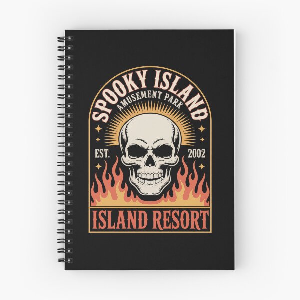 Item preview, Spooky Island Est 2002 Amusement Park Skull Halloween designed and sold by milanforbes.