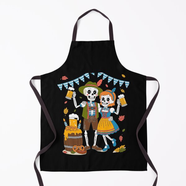 Item preview, Skeleton Couple Oktoberfest Costume - Beer Pretzel Sausage designed and sold by TiredPack.