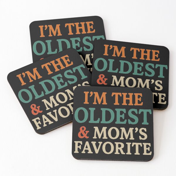 Item preview, I’m The Oldest and Mom’s Favorite PNG, Funny Sibling Quote Vintage Font, White Text Humor Shirt Design, Printable Sublimation File designed and sold by sssweetness.