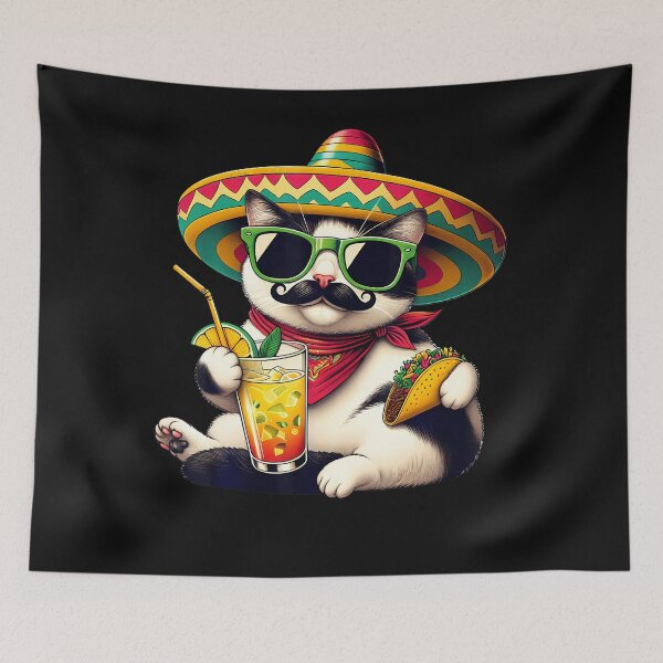 Item preview, Funny Cinco De Mayo Cat Lovers Tacos Fiesta Humor Funny Meow designed and sold by MarisolOndricka.
