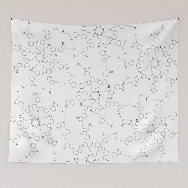 Item preview, DMT molecule pattern white #1 designed and sold by roadquest.