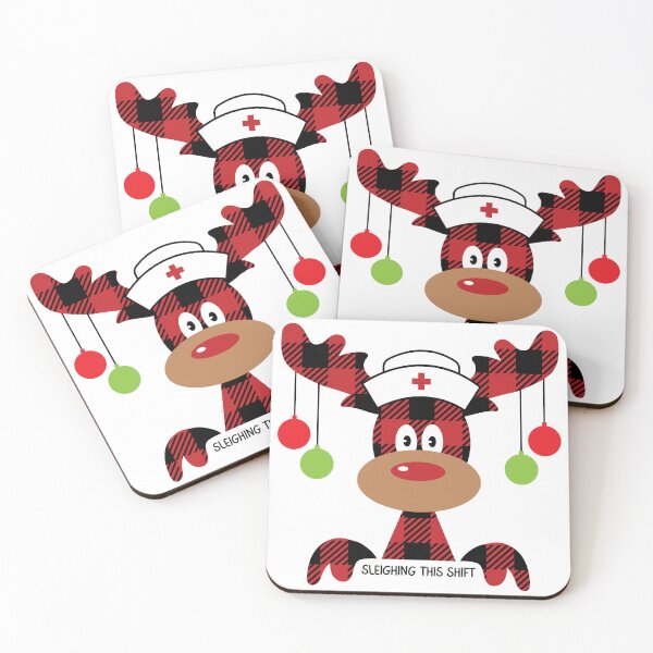 Item preview, Sleighing This Shift | Plaid Reindeer Nurse | Cute Christmas Nurse Design designed and sold by NANursing.