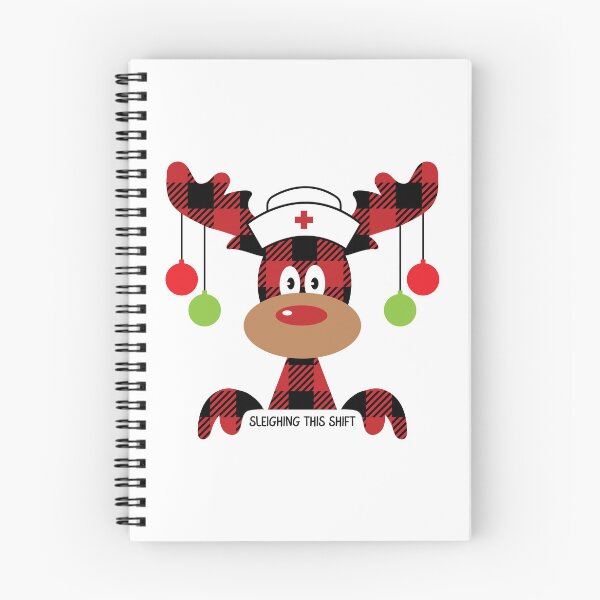 Item preview, Sleighing This Shift | Plaid Reindeer Nurse | Cute Christmas Nurse Design designed and sold by NANursing.