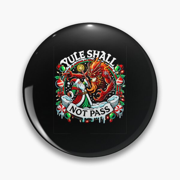 Item preview, Retro Vintage Creepmas Yule Shall Not Pass Wizard Santa Xmas  designed and sold by JEFDodsonArt.