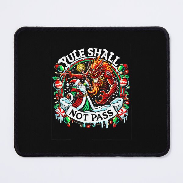 Item preview, Retro Vintage Creepmas Yule Shall Not Pass Wizard Santa Xmas  designed and sold by JEFDodsonArt.