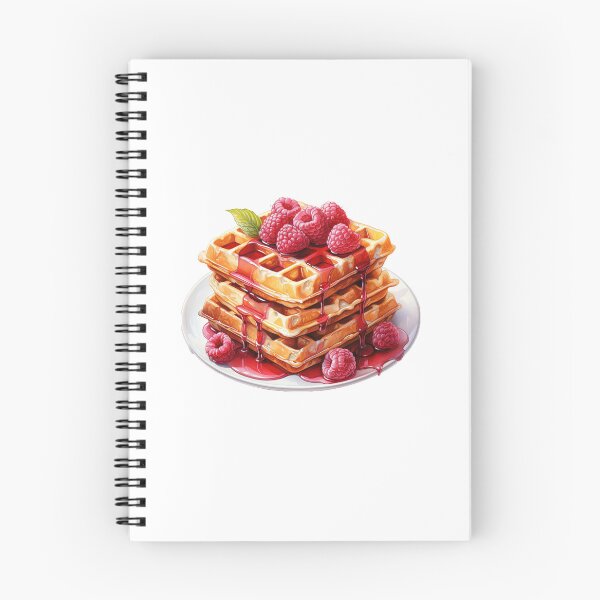 Item preview, "Raspberry Waffles | Raspberries Sticker | Sweet Berry Aesthetic Art" designed and sold by Mandayartstudio.