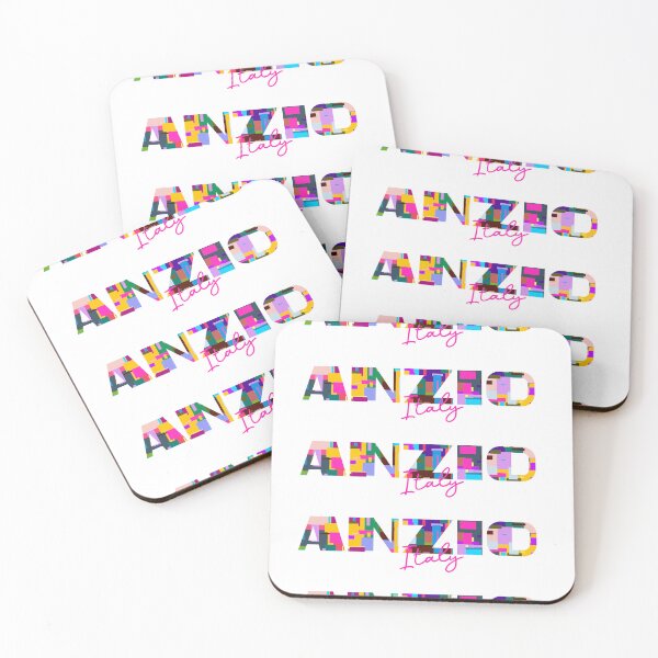 Item preview, Anzio, Italy, Vibrant Abstract City Typography Art designed and sold by Wanderful-roads.
