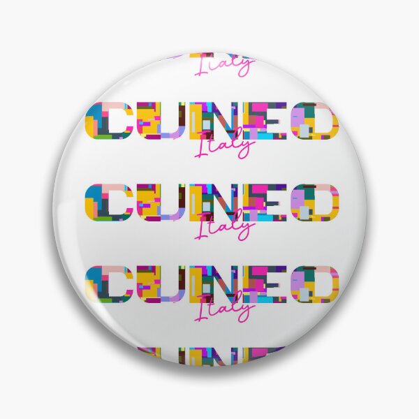Item preview, Cuneo, Italy, Vibrant Abstract City Typography Art designed and sold by Wanderful-roads.