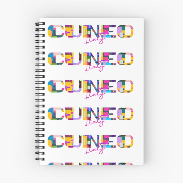 Item preview, Cuneo, Italy, Vibrant Abstract City Typography Art designed and sold by Wanderful-roads.