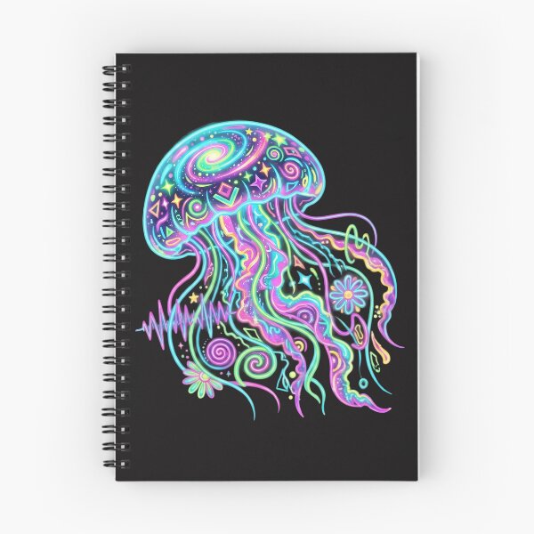 Item preview, Psychedelic Jellyfish Neon Festival Rave Gear Trippy Space Ocean Tee designed and sold by auxincaftan0o.
