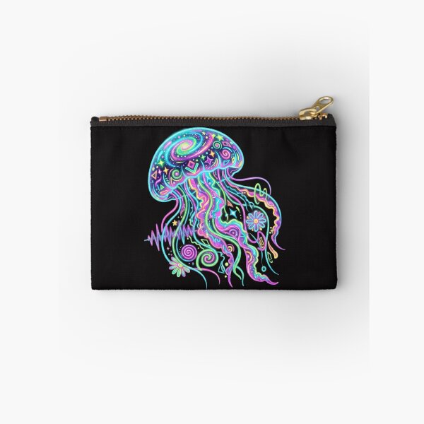 Item preview, Psychedelic Jellyfish Neon Festival Rave Gear Trippy Space Ocean Tee designed and sold by auxincaftan0o.
