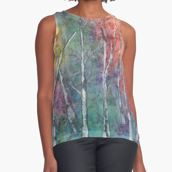&quot;Flaming forest&quot;, Nature doesn&#39;t care series, watercolor Sleeveless Top
