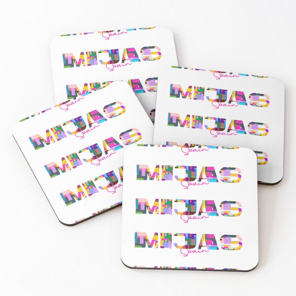 Item preview, Mijas, Spain, Vibrant Abstract City Typography Art designed and sold by Wanderful-roads.