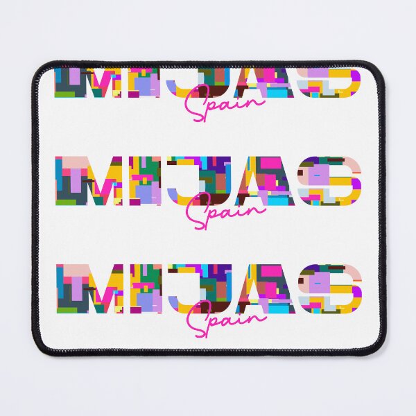 Item preview, Mijas, Spain, Vibrant Abstract City Typography Art designed and sold by Wanderful-roads.