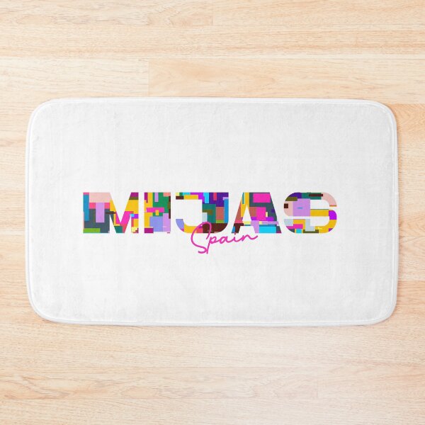 Item preview, Mijas, Spain, Vibrant Abstract City Typography Art designed and sold by Wanderful-roads.