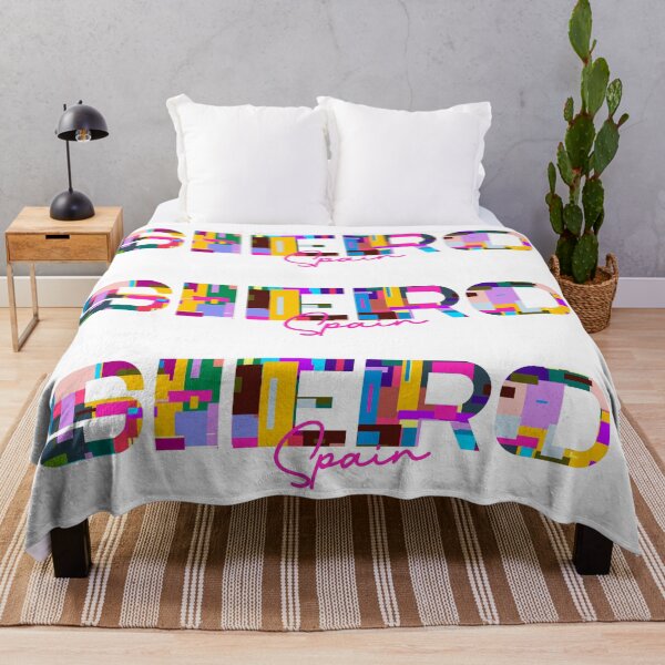 Item preview, Siero, Spain, Vibrant Abstract City Typography Art designed and sold by Wanderful-roads.
