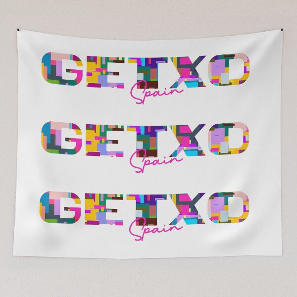 Item preview, Getxo, Spain, Vibrant Abstract City Typography Art designed and sold by Wanderful-roads.