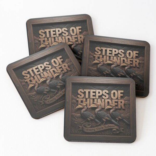 Item preview, Steps of Thunder Hornbill Art Primal, Mythic, Woodcut Wildlife designed and sold by SavannaStrikes.