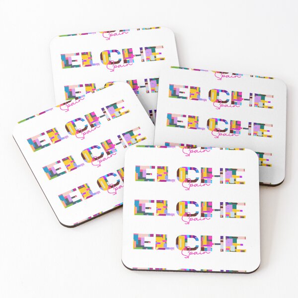 Item preview, Elche, Spain, Vibrant Abstract City Typography Art designed and sold by Wanderful-roads.