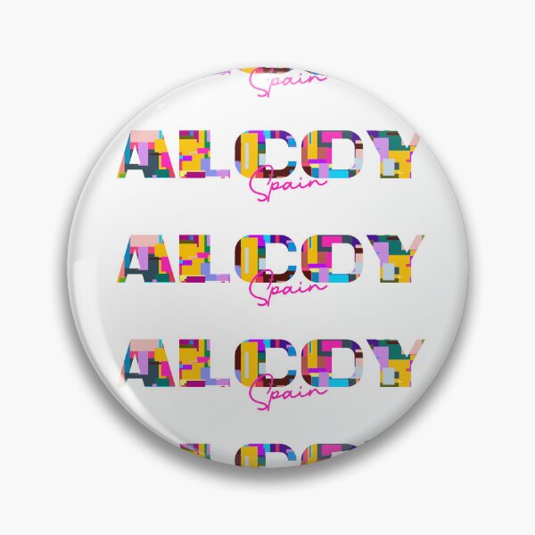 Item preview, Alcoy, Spain, Vibrant Abstract City Typography Art designed and sold by Wanderful-roads.