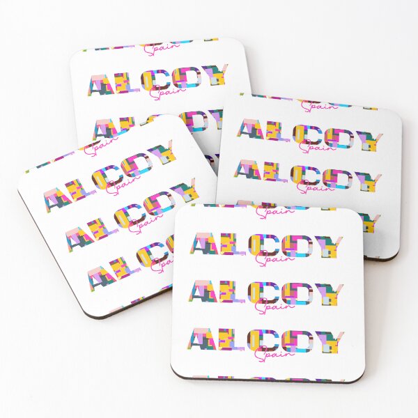 Item preview, Alcoy, Spain, Vibrant Abstract City Typography Art designed and sold by Wanderful-roads.