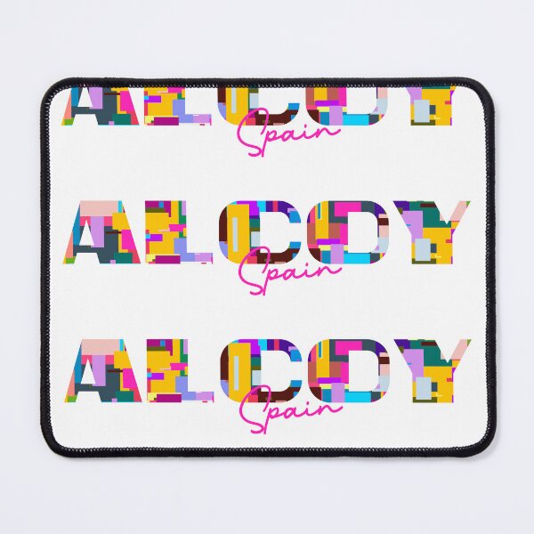 Item preview, Alcoy, Spain, Vibrant Abstract City Typography Art designed and sold by Wanderful-roads.